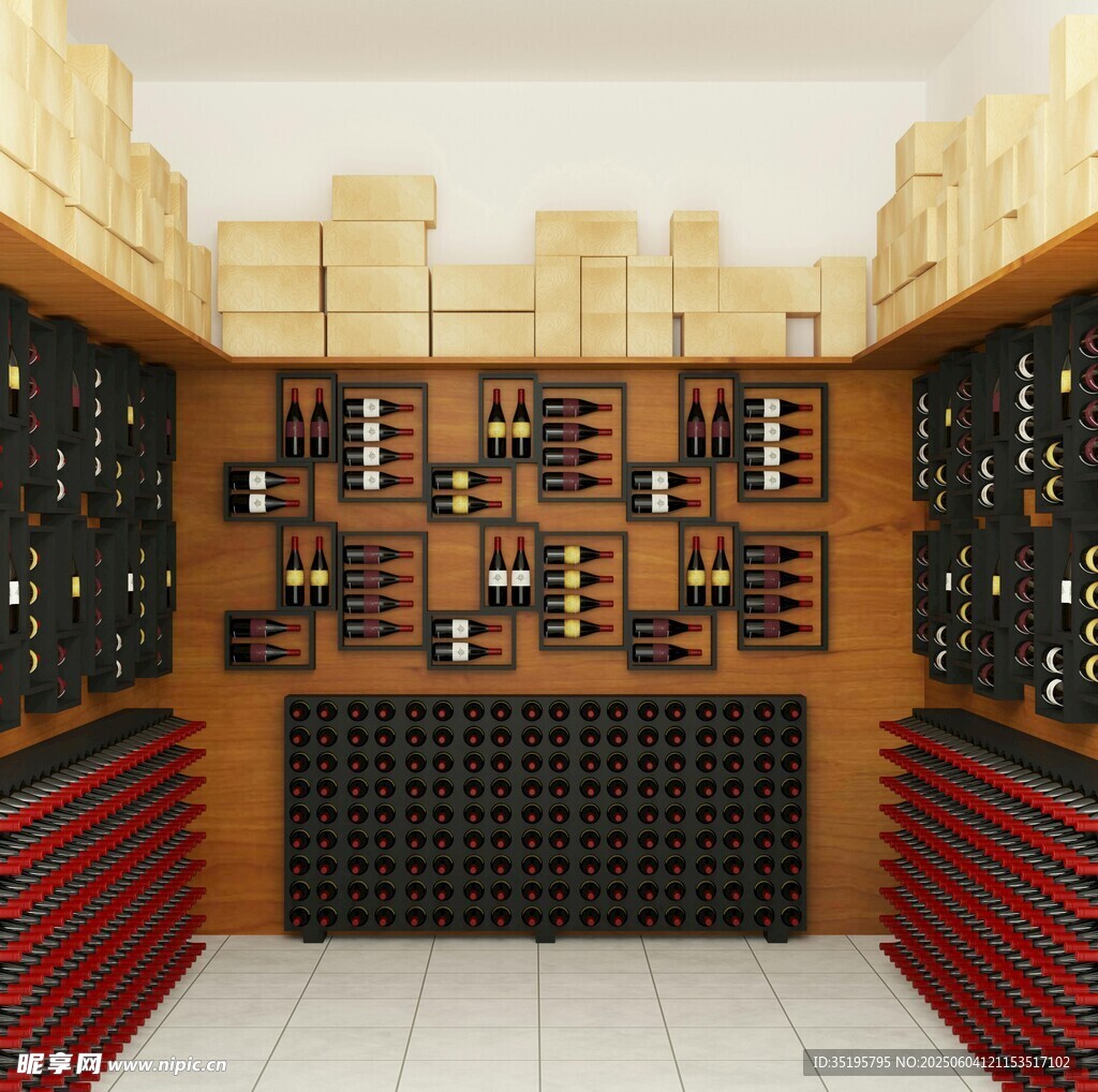 豪华酒窖展示多样藏酒