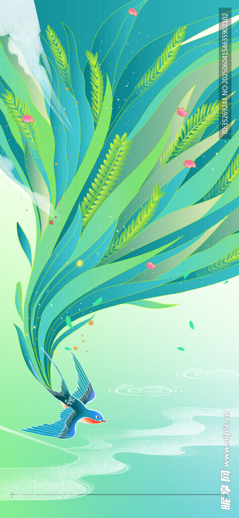 稻谷麦穗背景