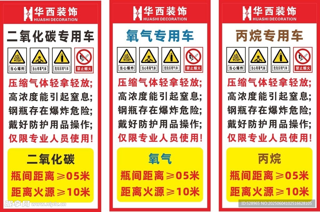 气瓶专用车 安全警示标识