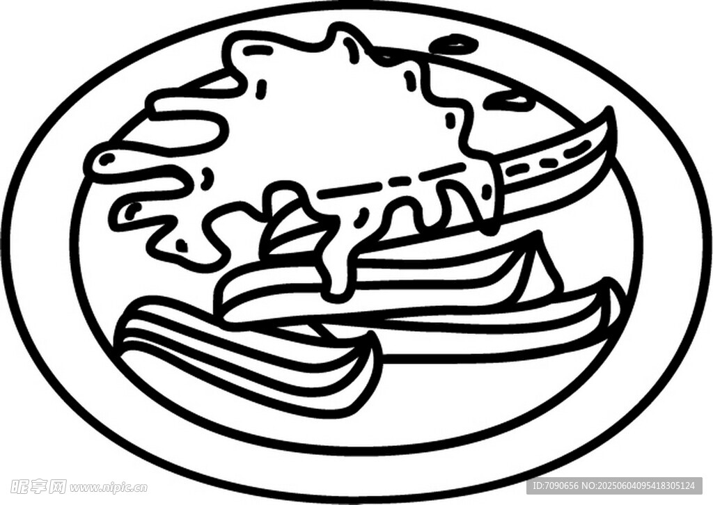 盘中美食简笔画