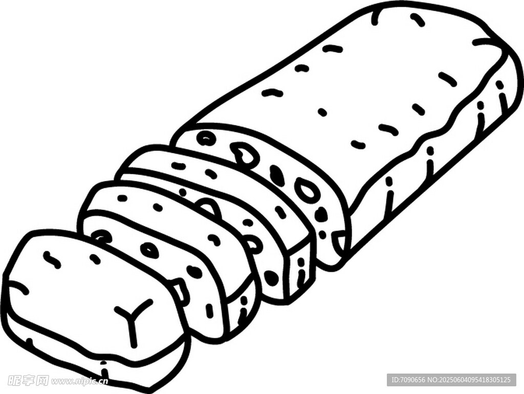 切片面包插画