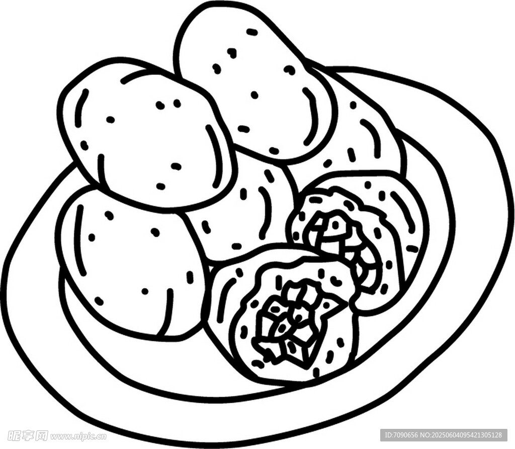 一盘美味豆沙包