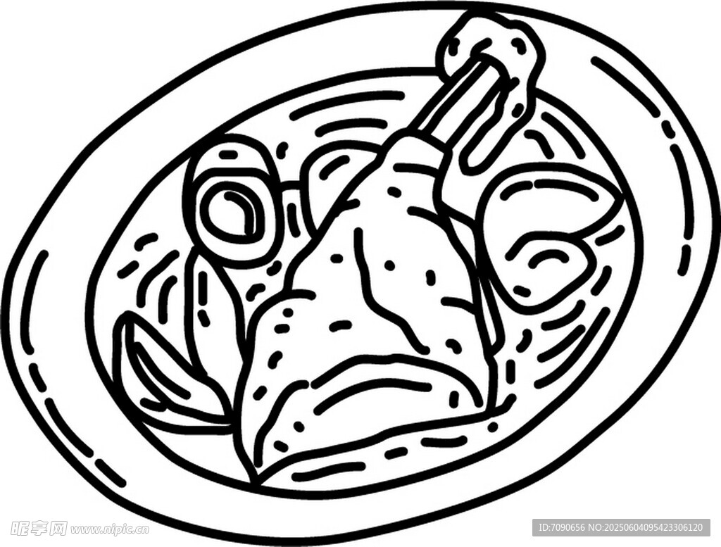 盘中美味烤鸡腿