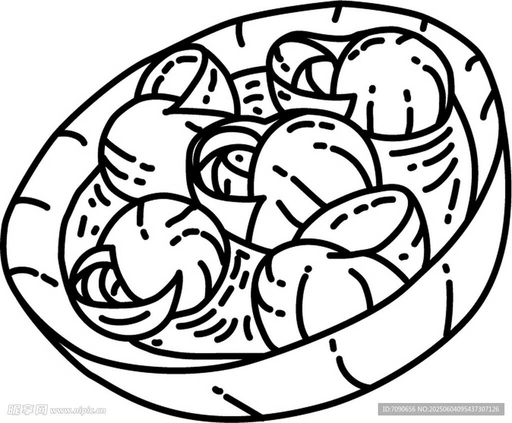 一碗美味饺子插画