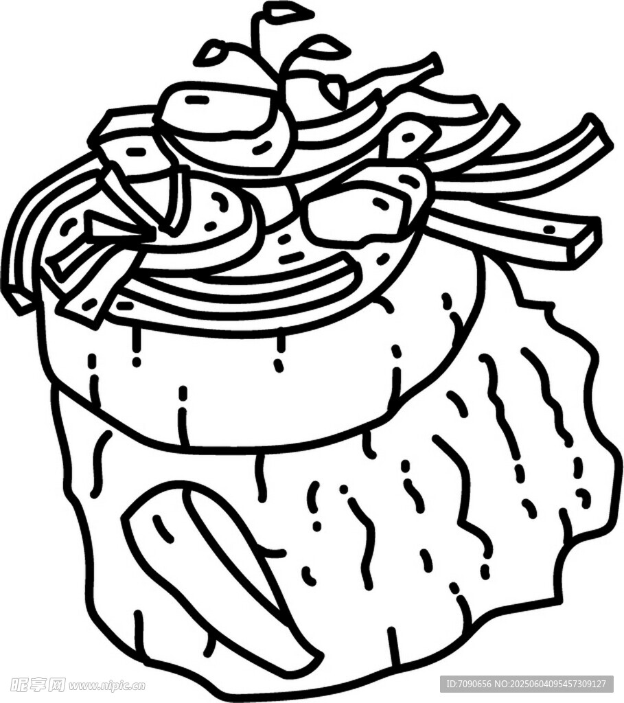 卡通风格寿司插画
