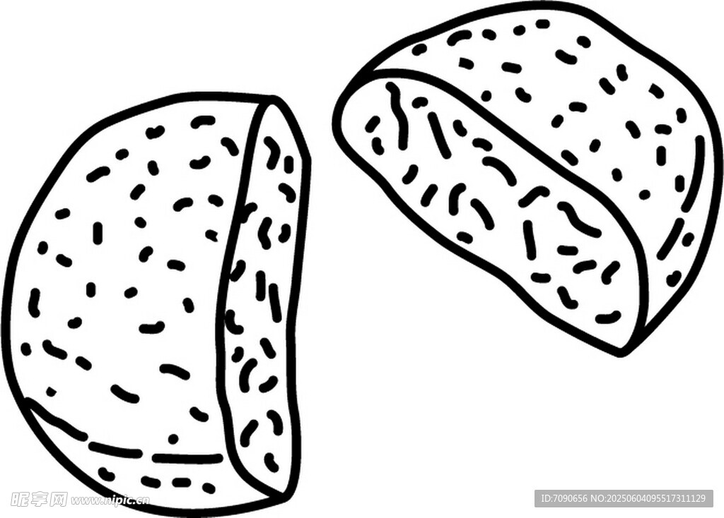 切片面包插画