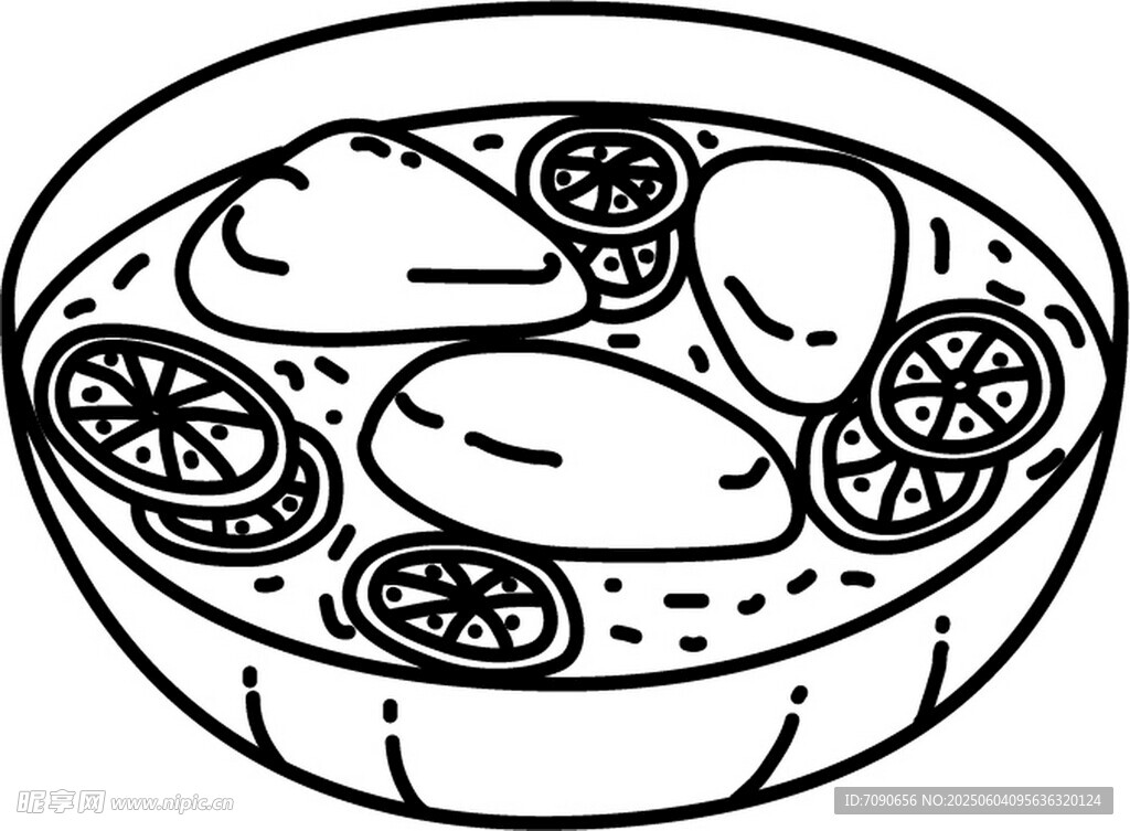 柠檬炖鸡美食插画