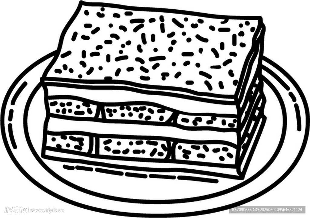 多层糕点插画