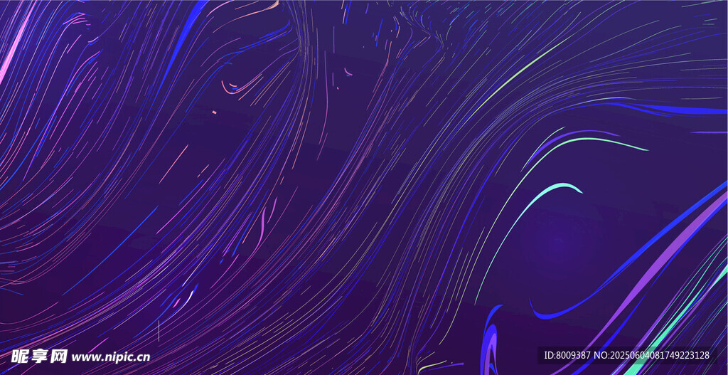 梦幻紫色流动线条背景