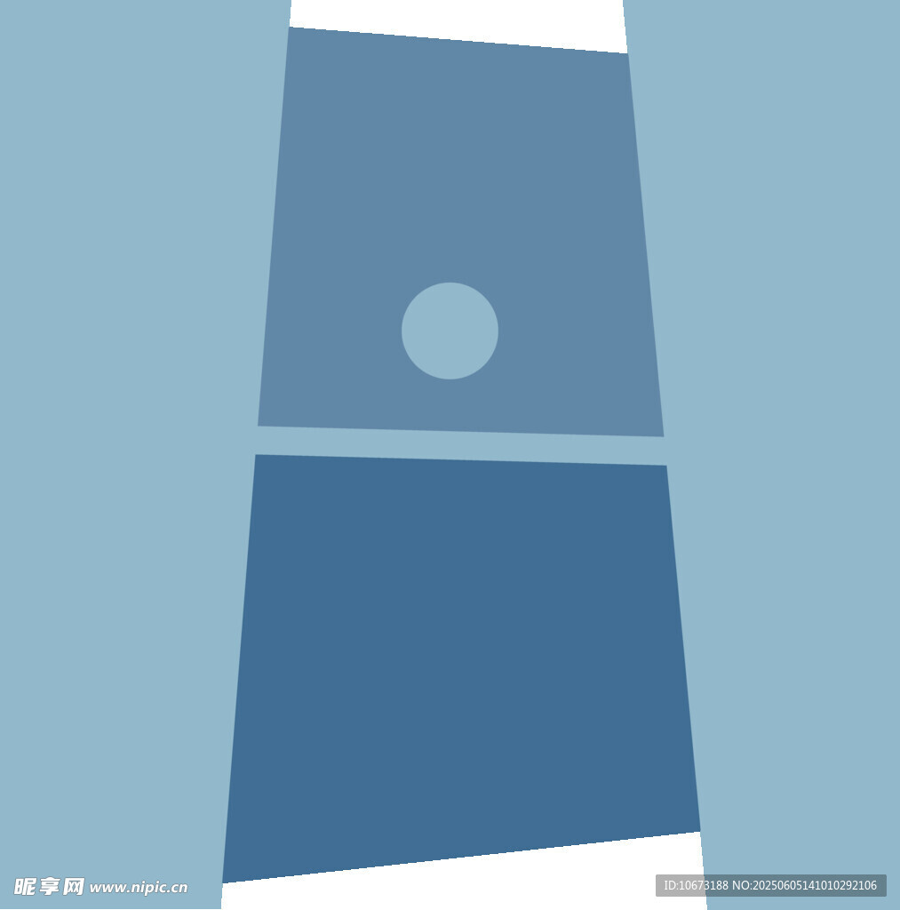 简约蓝白几何图形设计
