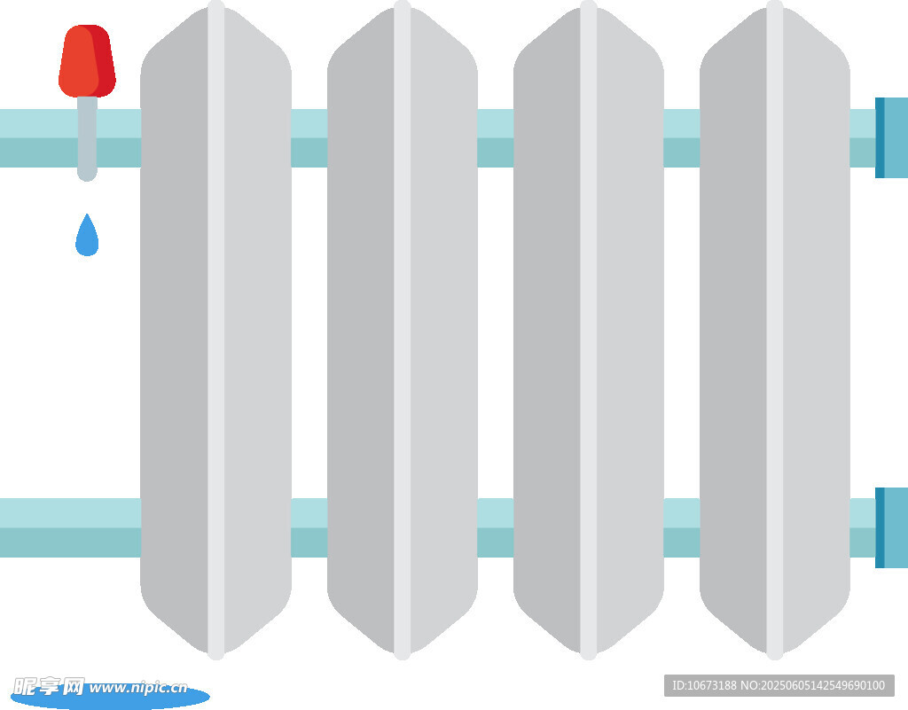 暖气片漏水场景示意
