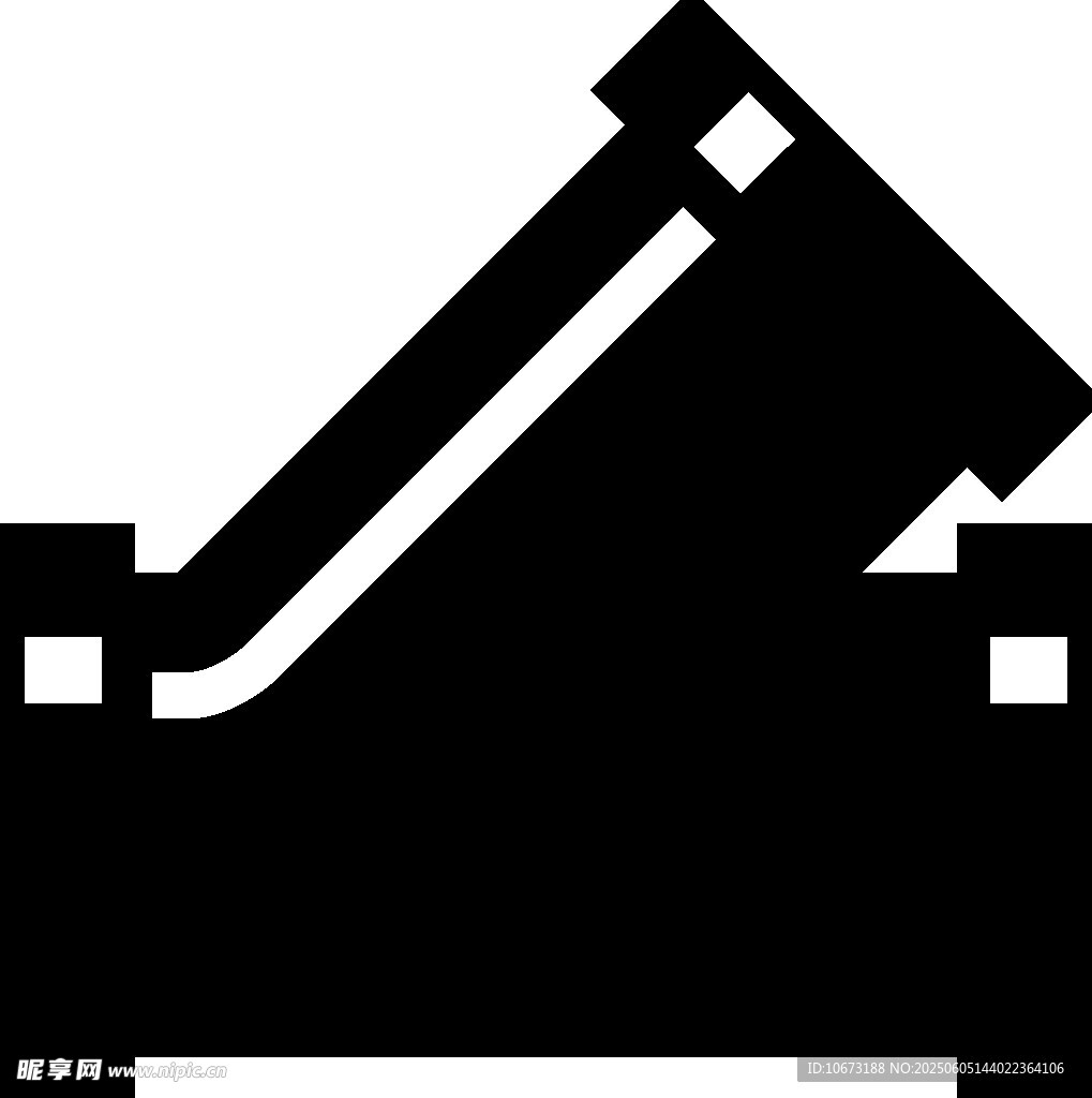 简约几何屋顶建筑剪影