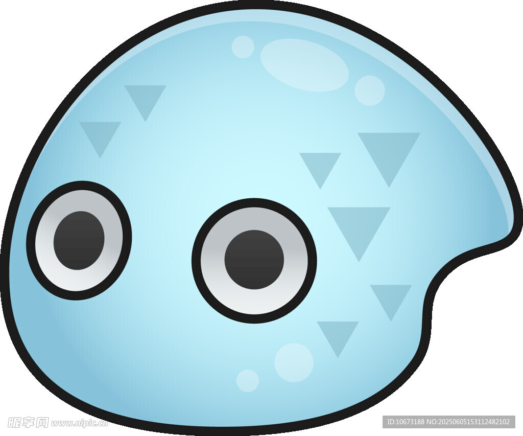 蓝色卡通独眼外星生物