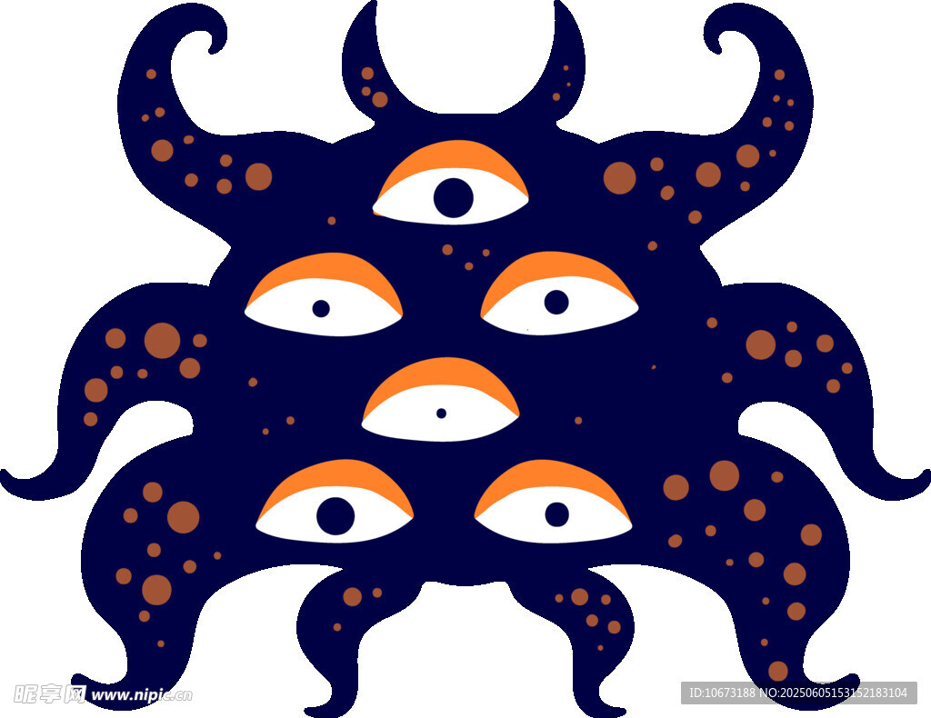 多眼章鱼插画