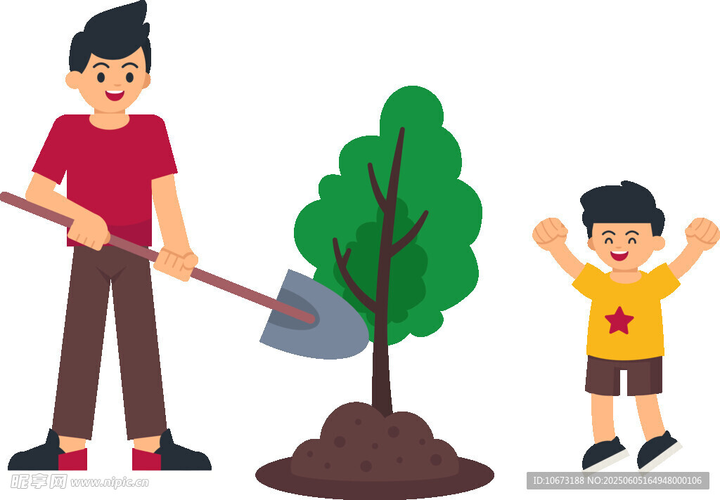 父子植树乐