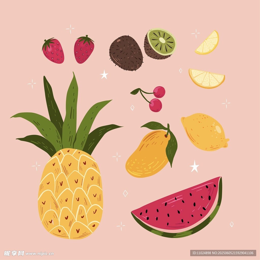 缤纷水果插画