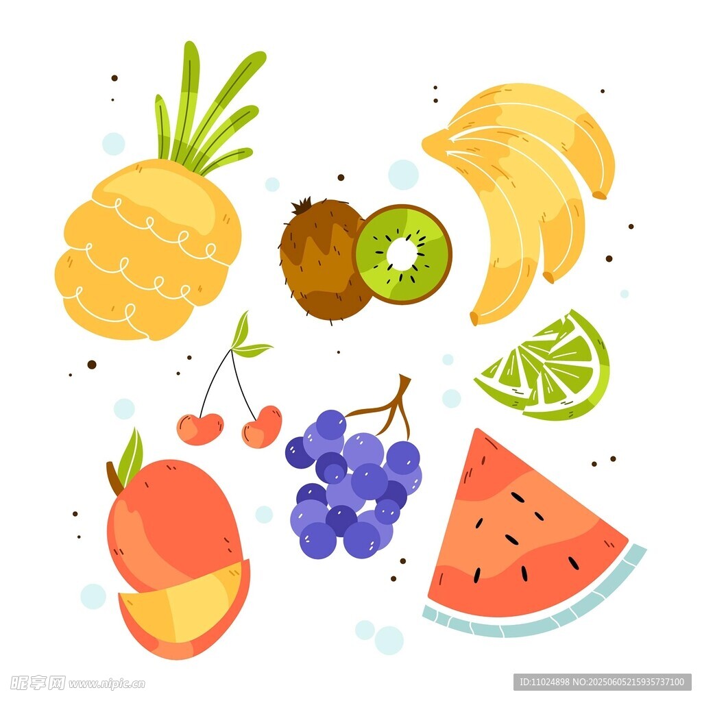 缤纷水果插画
