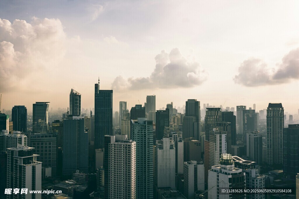 繁华都市天际线景观