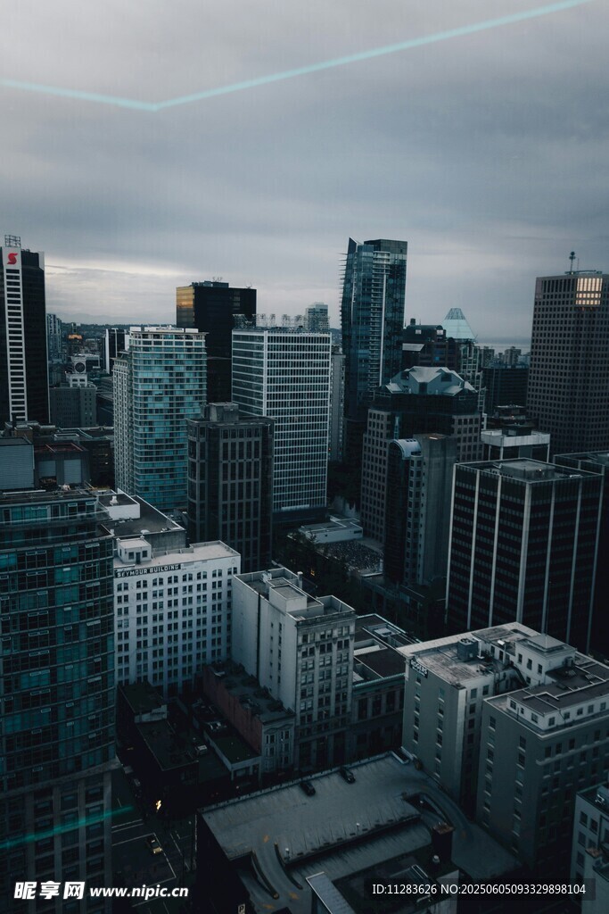 城市高楼景观俯瞰图