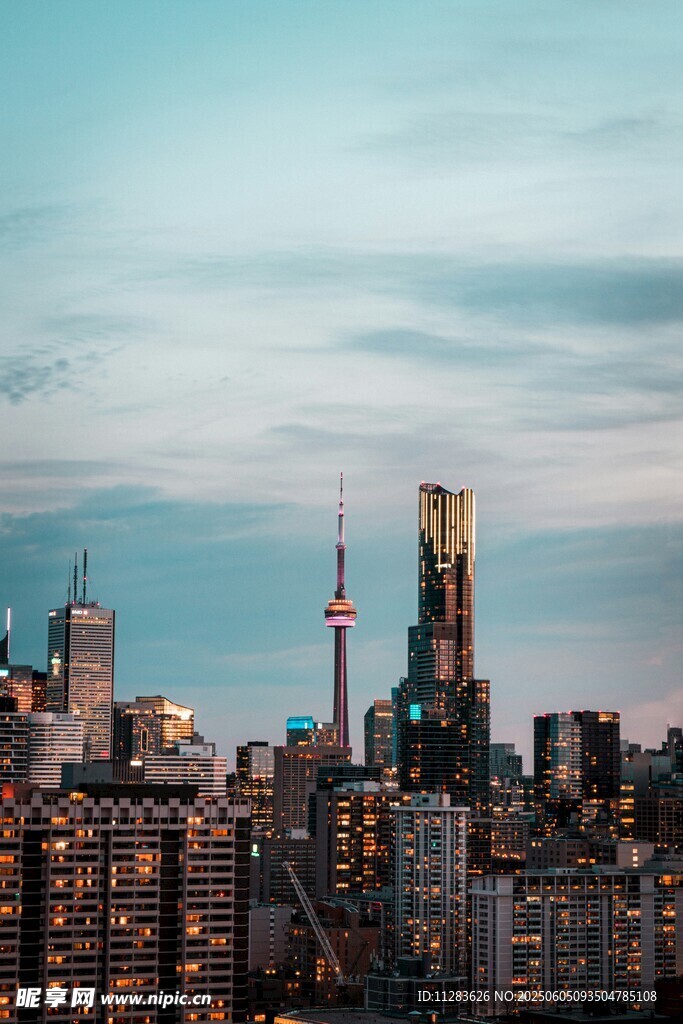 繁华都市天际线景观