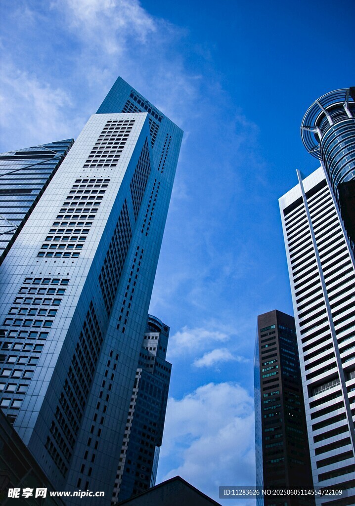 都市摩天大楼仰视景观