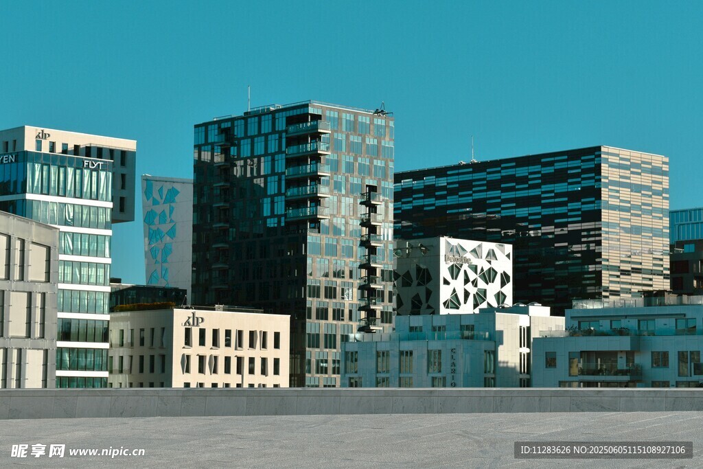 现代城市建筑群景观