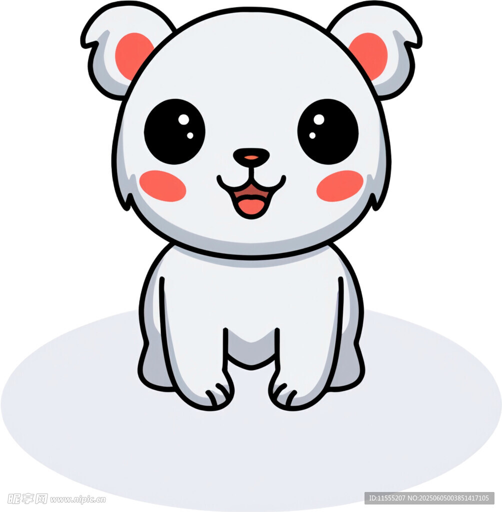 可爱卡通小白熊