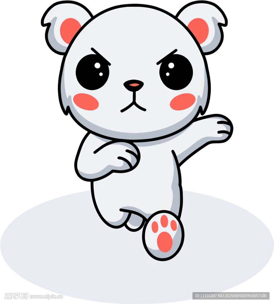 可爱小熊欢快奔跑