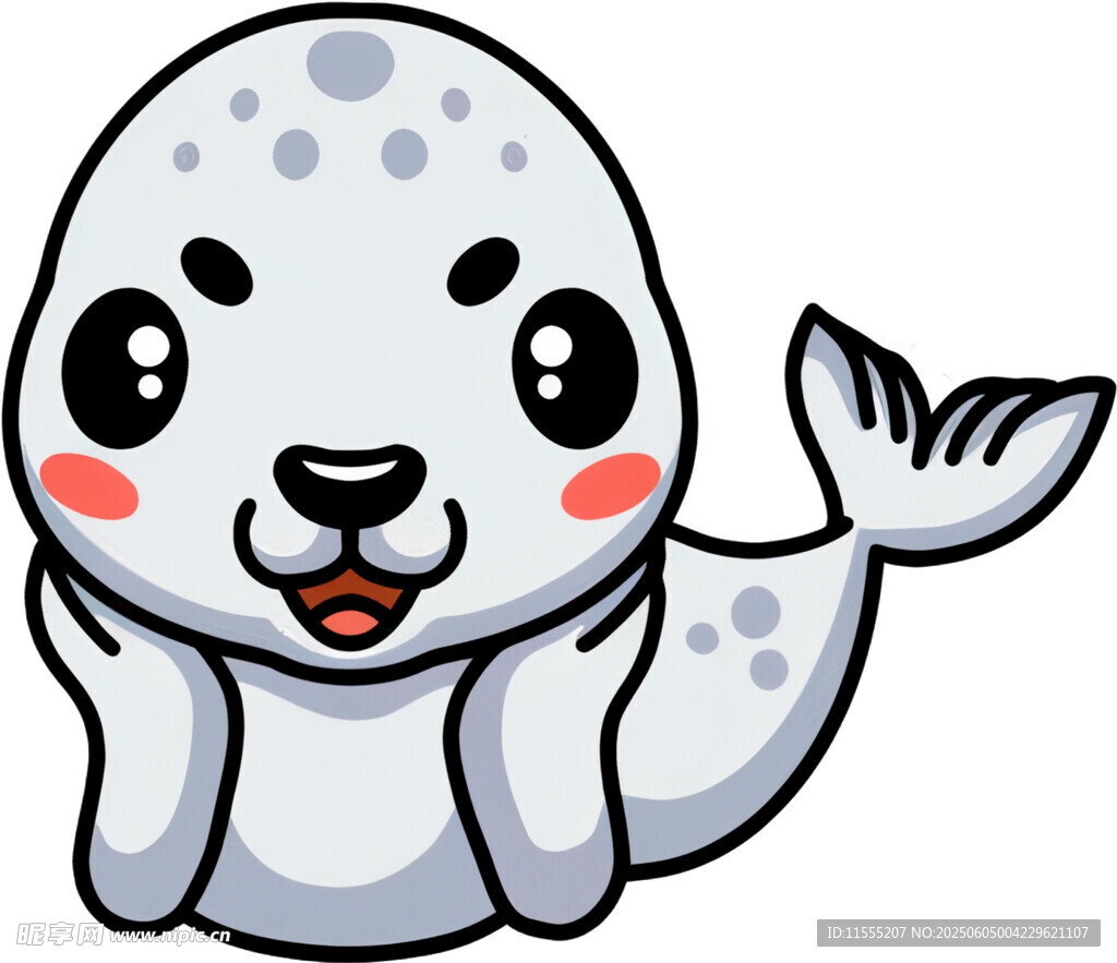 可爱卡通海豹形象