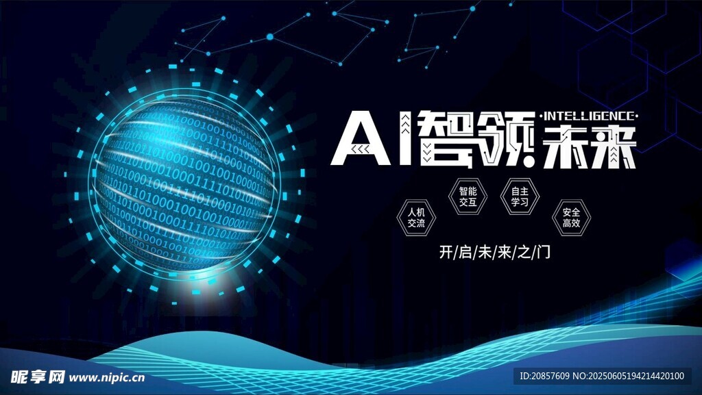 AI引领未来科技海报