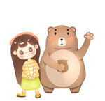 女孩与萌熊的欢乐时刻