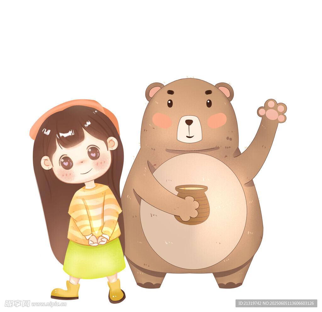 女孩与萌熊的欢乐时刻