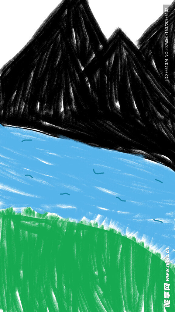 山水风景插画