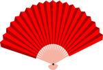红色折扇