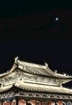 山西 月光下的中式屋顶