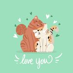 可爱猫咪表达爱意