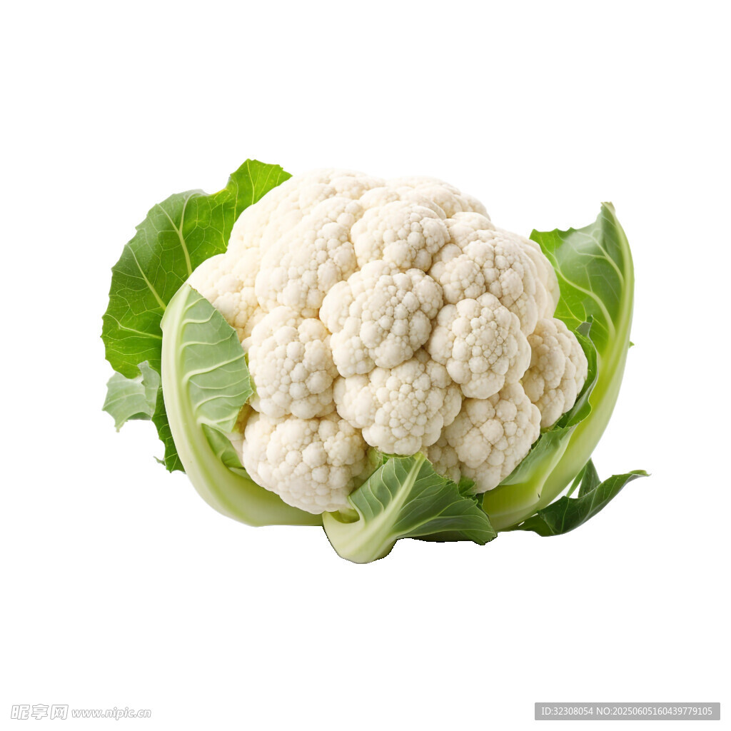 新鲜花椰菜 翠绿叶片相伴