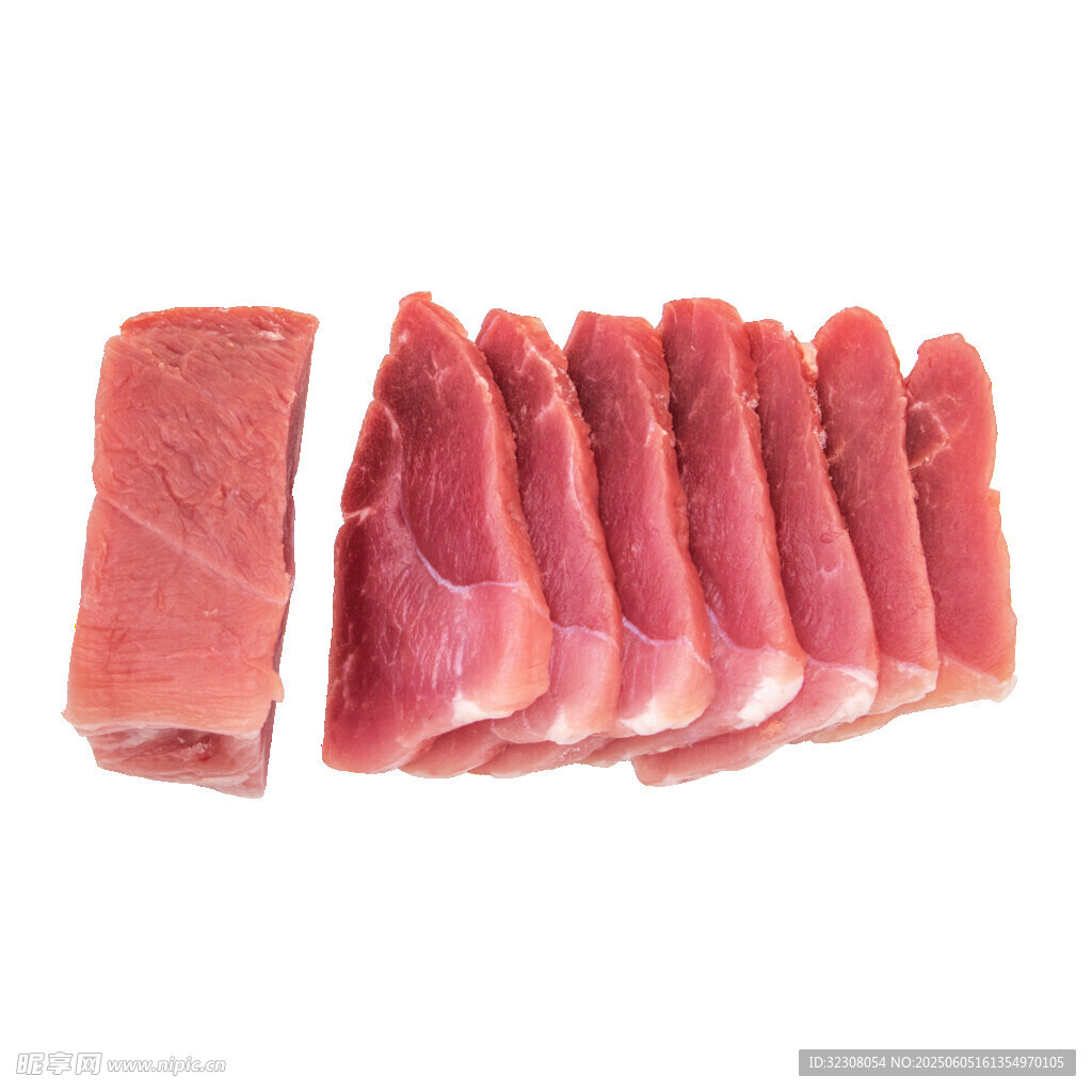 新鲜切片生肉展示