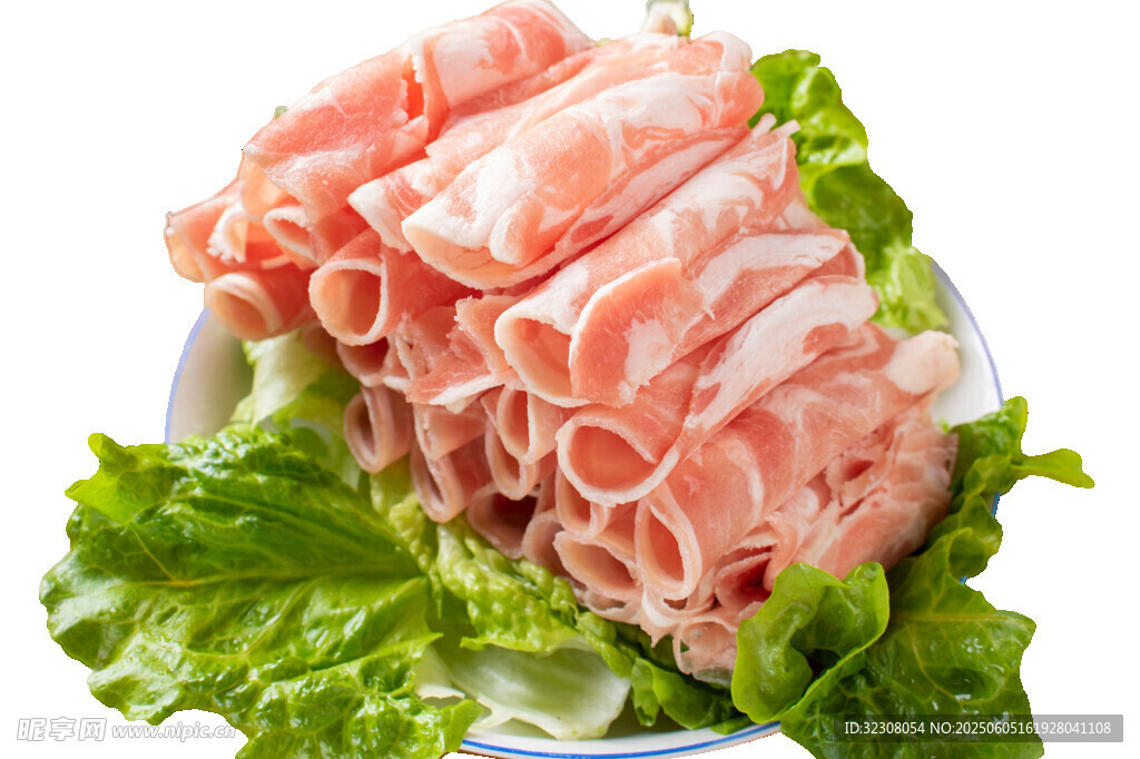 新鲜羊肉卷 生菜相伴