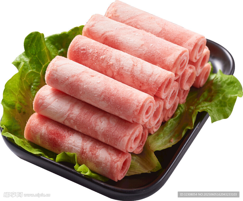 新鲜羊肉卷 生菜相伴