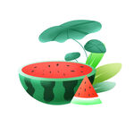 夏日西瓜插画