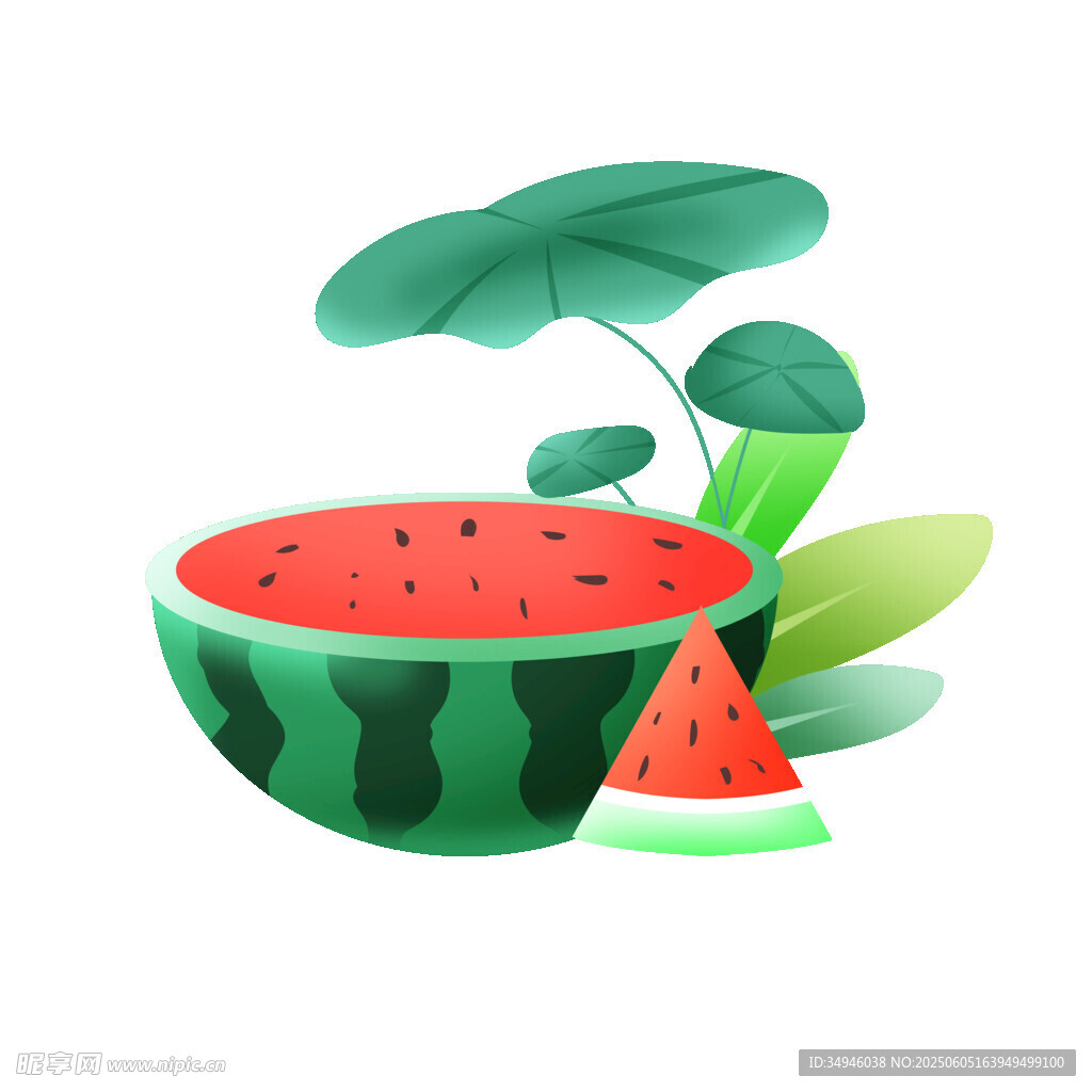 夏日西瓜插画