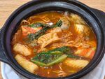 韩式海鲜豆腐汤美食图