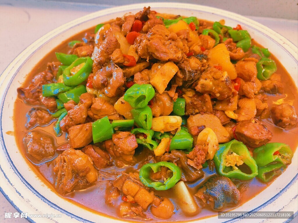 香辣可口的美味炒鸡肉