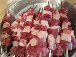 串起的美味肉块