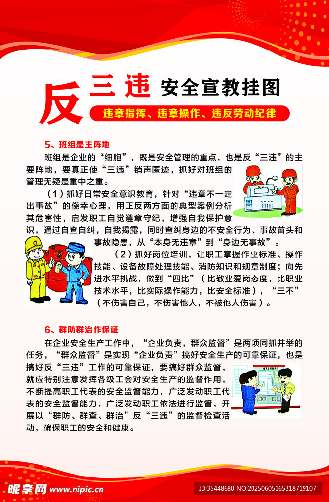  反三违安全宣教挂图