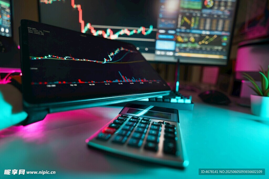 科技感十足的金融交易场景