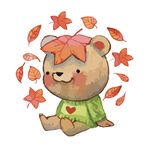 戴蝴蝶结的秋日小熊