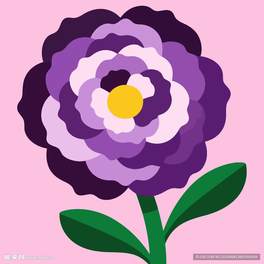 紫色花朵插画