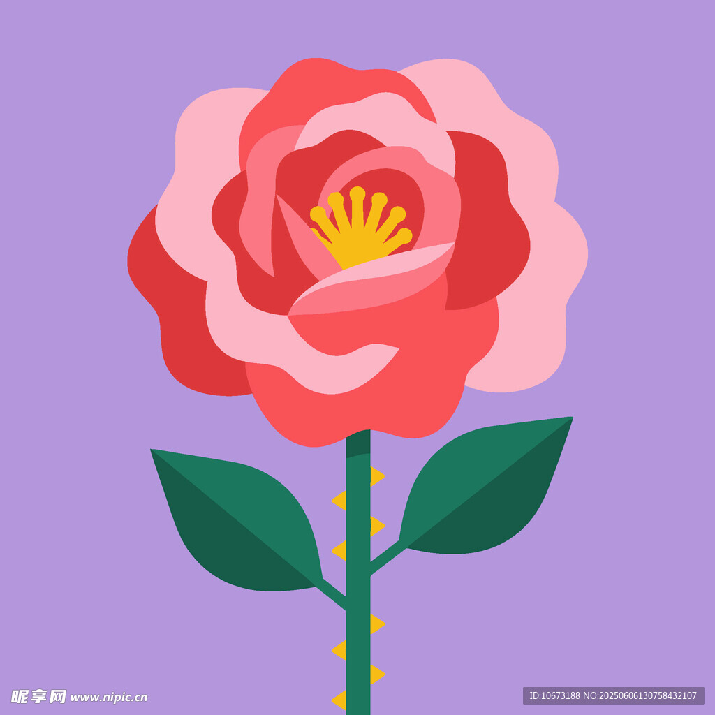 粉色花朵插画